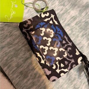 Vera Bradley Black and Blue Patterned ID Case